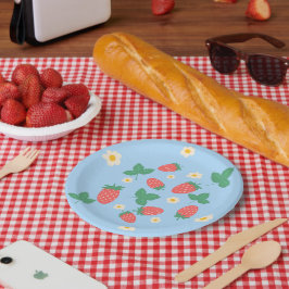 Plato De Papel Mini Flor de fresa