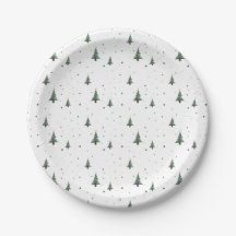 Mini Placas de papel de árbol de Navidad