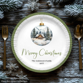 Plato De Papel Minimalist Bohemian Christmas Scene Earthy Plates