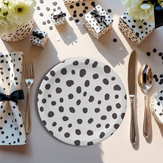 Plato De Papel Minimalist Gender Neutral Chic Dalmation 