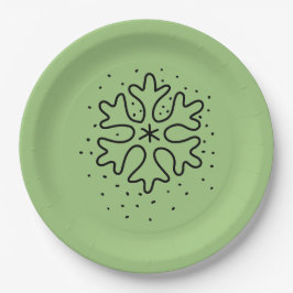 Plato De Papel Minimalist handdrawn snowflake