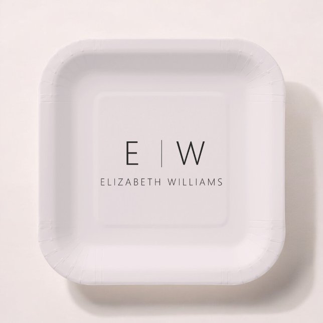 Plato De Papel Minimalista moderno y elegante de Rubor Pink Girly (Subido por el creador)