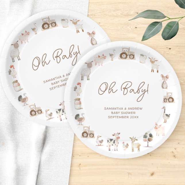 Plato De Papel Mínimo cultivo de animales de granja de grano de b (Subido por el creador)