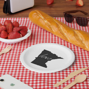 Plato De Papel Minnesota Love Chalkboard Minnesotan Paper Fiesta