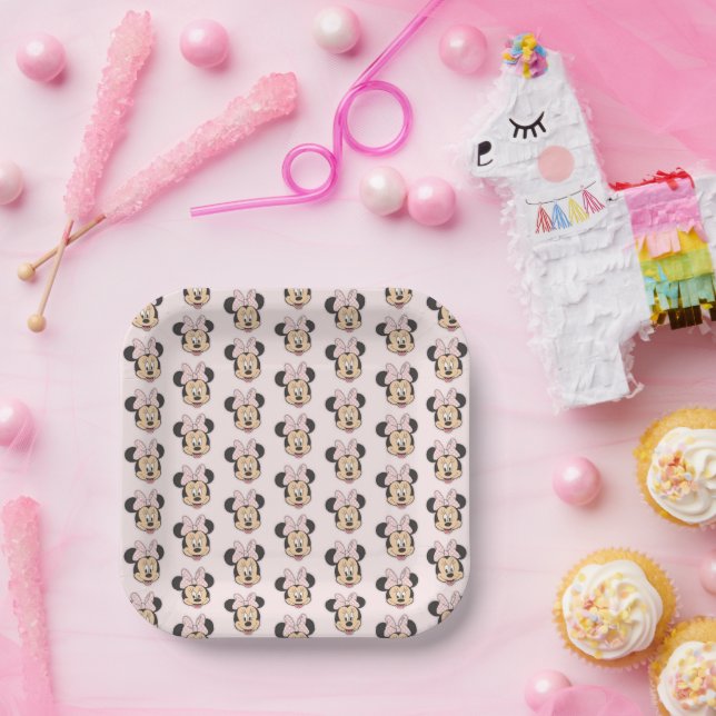 Plato De Papel Minnie Paper Plates (Fiesta)