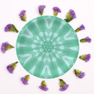 Plato De Papel Mint Green Faux Tulle Design