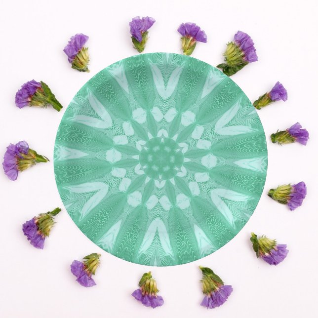 Plato De Papel Mint Green Faux Tulle Design (Subido por el creador)