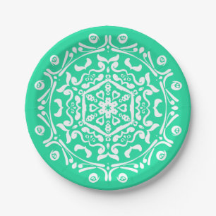 Plato De Papel Minty Mandala
