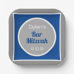 Plato De Papel ¡Mira! Personalizado Bar Mitzvah