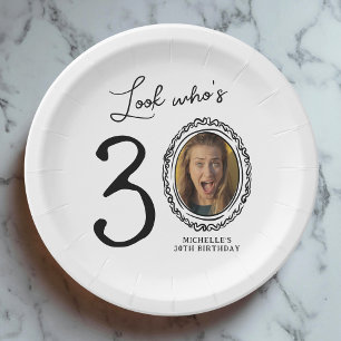 Plato De Papel Mira quién es la foto de 30 años