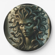 Mirada de Medusa Cabeza de la Muerte de Serpientes