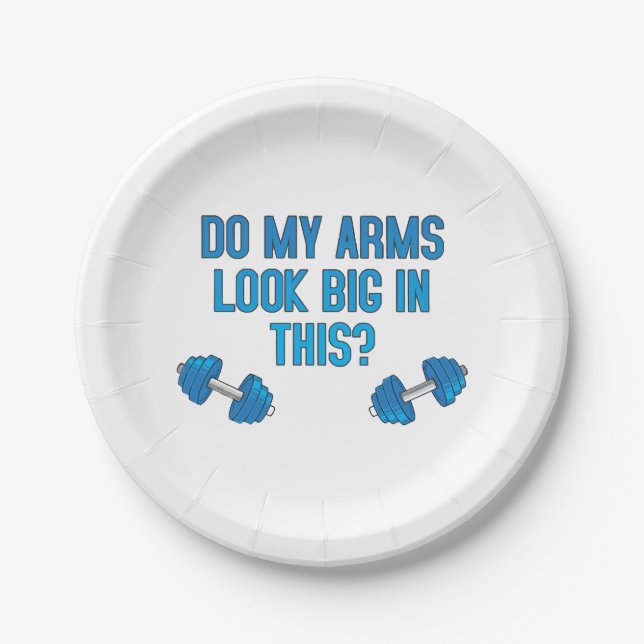 Plato De Papel ¿Mis Brazos Se Ven Grandes En Esto? (Anverso)