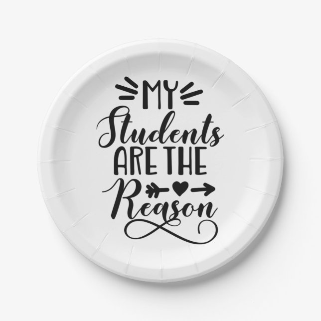 Plato De Papel Mis Estudiantes Son La Razón (Anverso)