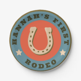 Plato De Papel Mis primeras placas de rodeo