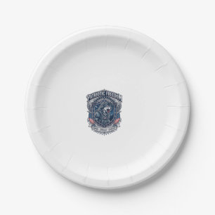 Plato De Papel Misión Nocturna Patriótica Lobo Patriota Militar I
