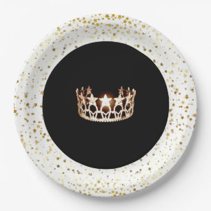 Plato De Papel Miss EE.UU. Placas de papel Fiesta de la Corona - 