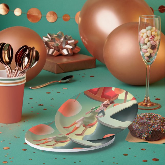 Plato De Papel Miss Meow - Serie nocturna de bares (Multi)