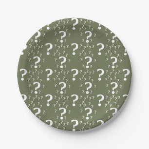 Plato De Papel Misterio de interrogación acertijo rompecabezas ol