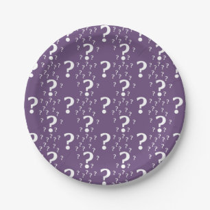 Plato De Papel Misterio marca de interrogación acertijo rompecabe