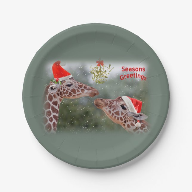 Plato De Papel Mistletoe Moments Plate De Papel (Anverso)