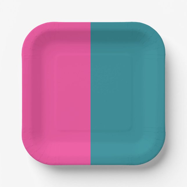 Plato De Papel Mitad y mitad decorativo (Anverso)
