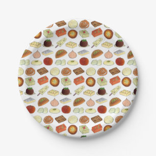 Plato De Papel Mithai indio dulces postres de pastelería India