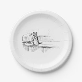 Plato De Papel Mittens the Kitten (Gato asustado) (Beatriz Potter