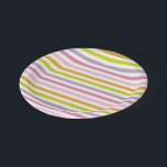 Plato De Papel Mod Mama Baby Shower Personalizado Placas de papel<br><div class="desc">Al igual que la suite Mod Mama con ducha para bebés,  este apetitoso de papel o el diseño de la placa para pasteles presentan rayas brillantes y alegremente coloreadas para dar a su moderna decoración de fiesta de ducha de bebé un aspecto cohesivo sin ser demasiado emparejado.</div>