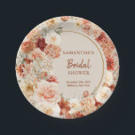 Plato De Papel Moda acuarela flores otoño colores de cobre rubor<br><div class="desc">Entiendo lo importante que es crear un ambiente hermoso e inolvidable para una ducha de novia. Las flores acuáticas de Moda con colores otoñales y los toques de color cobre en estas placas de papel aportan un toque elegante a cualquier conjunto de papel. El diseño intrincado de las flores acuáticas...</div>