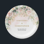 Plato De Papel Moda acuarela flores rubor eucalipto boda<br><div class="desc">Las ruidosas placas Rubor rosadas, Eucalyptus y Gold Boda Paper Plates exudan elegancia y encanto, convirtiéndolas en una elección perfecta para una sofisticada y romántica celebración boda. Estos platos ofrecen una bonita combinación de rosas rosas rosas negras, hojas de eucalipto refrescantes y elegantes acentos dorados que le confieren un toque...</div>