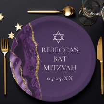 Moda Agate Purple Gold Bat Mitzvah Fiesta