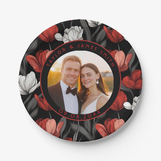 Plato De Papel Moda Boho Boda Plates Para Ducha Novial (Anverso)