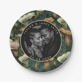 Plato De Papel Moda Calle Lilies Placa Para Que La Novia Sea Fies