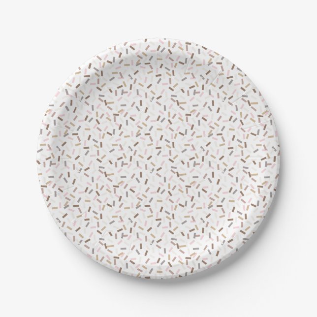 Plato De Papel Moda de Confetti (Sprinkles) (Anverso)