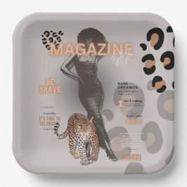 Plato De Papel Moda de la mujer