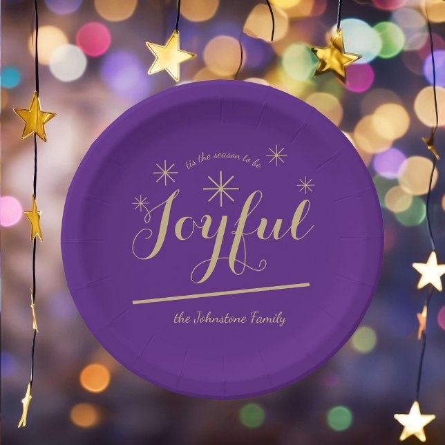 Plato De Papel Moda de nombre familiar alegre festivo Navidades e (Treats are even more delicious when taken from these gorgeous paper plates.)