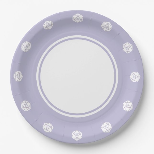 Plato De Papel Moda de tabletop en la placa de papel de lavanda (Anverso)