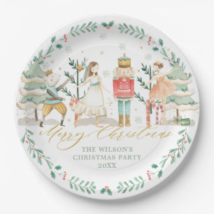 Plato De Papel Moda El Ballet Nutcracker Feliz Fiesta de Navidad