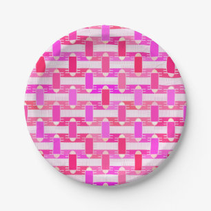 Plato De Papel Moda industrial Art Decó - rosa, fucsia, orquídea