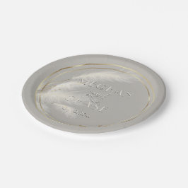 Plato De Papel Moda Pampas Grass