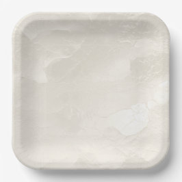 Plato De Papel Moda Pearl Glam Boda de Marfil