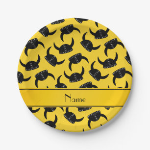 Plato De Papel Modelo amarillo conocido personalizado del gorra