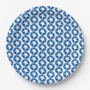 Plato De Papel Modelo de estrella de la marina de guerra -