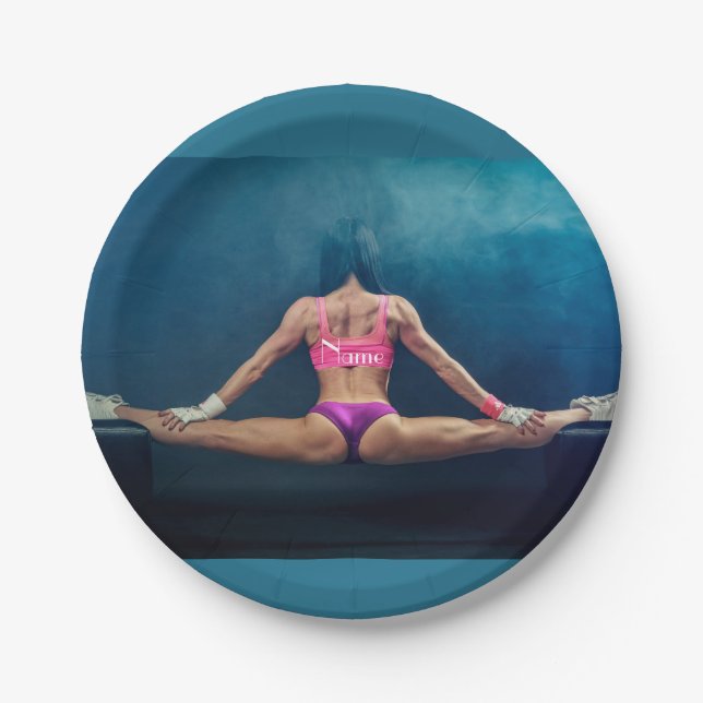Plato De Papel Modelo De Gimnasio Femenino Split Thunder_Cove (Anverso)