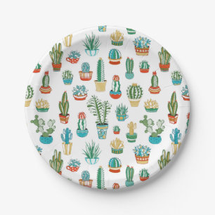 Plato De Papel Modelo de los Succulents