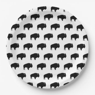 Plato De Papel modelo del bisonte
