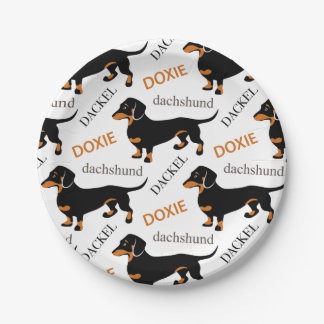 Plato De Papel Modelo del Dachshund