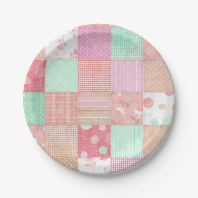 Plato De Papel Modelo elegante lamentable del remiendo del (Anverso)