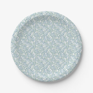 Plato De Papel Modelo rayado decorativo de la hoja