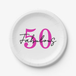 Plato De Papel Modern 50 and Fabulous 50th Birthday Party